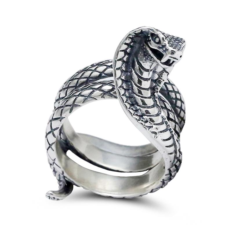 Bague Viking Serpent Ouroboros en argent 925