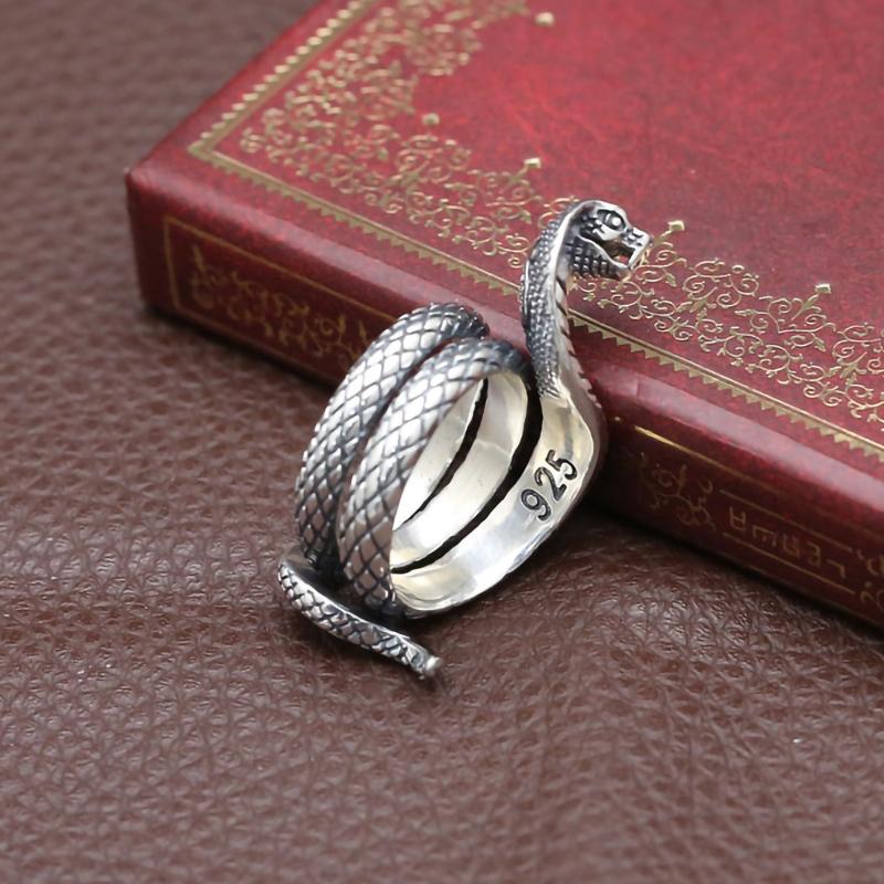 Bague Femme Argent 925 – Motif Serpent – Neuf Avec étiquette
