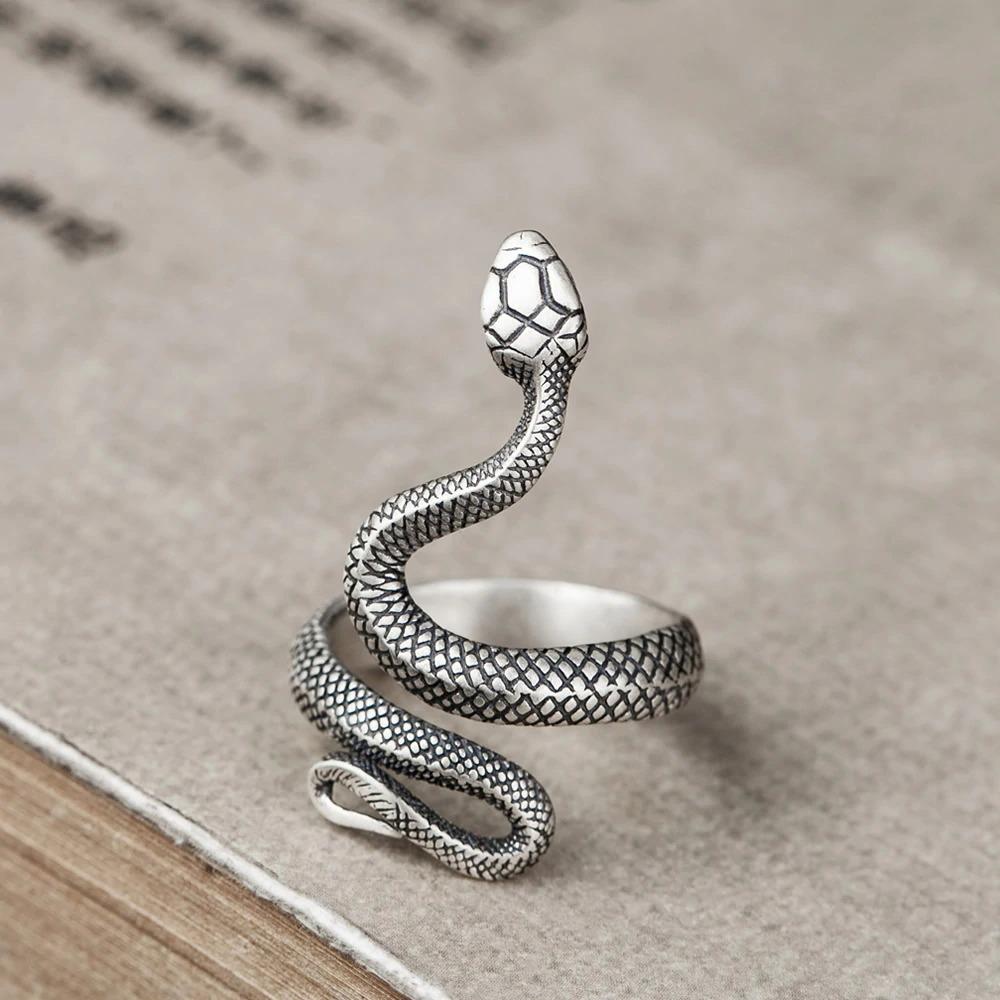 Bague avec serpent en argent pour homme Bague avec serpent en argent pour homme