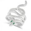 Bague Serpent Yeux Verts