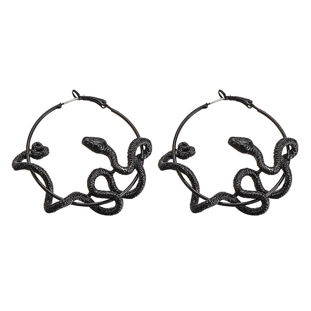 Boucles D'oreilles Pendantes Serpent Doré Et Noir - Fait Main, Neuf Avec étiquettes