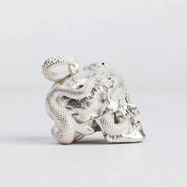 Porte Clef Avec Tête De Mort argent