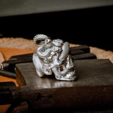 Porte Clé crâne argent