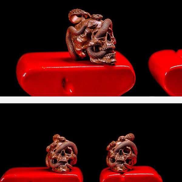 Porte Clé Crâne avec serpents