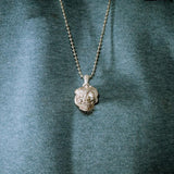 porte clé tête de mort argent sterling
