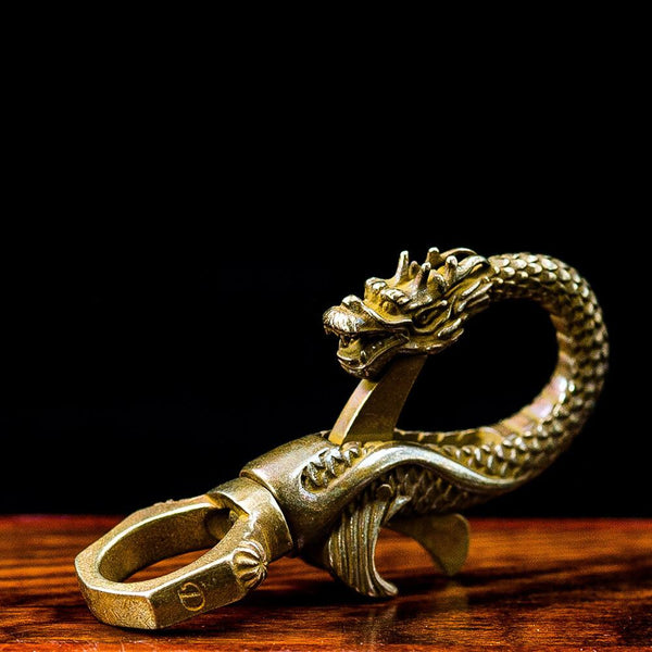 Porte Clé Dragon laiton