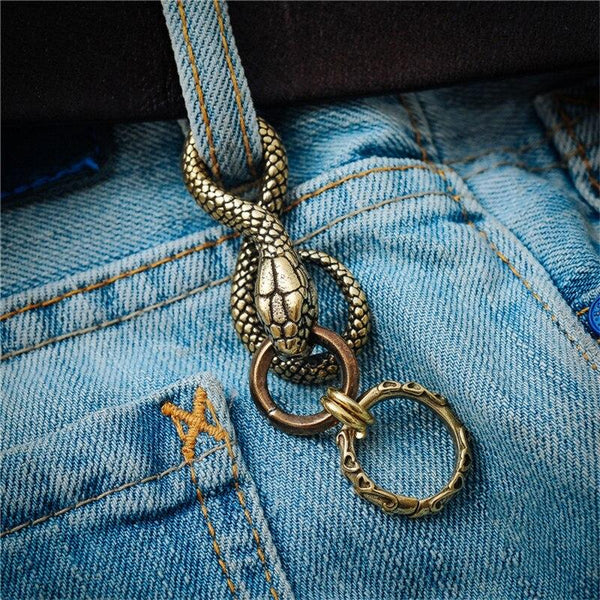 porte clé serpent homme
