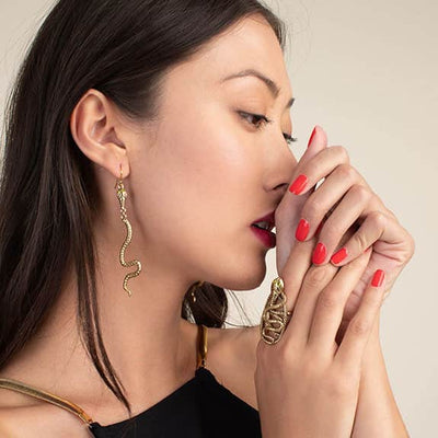 boucles d'oreilles serpent