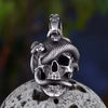 Porte-Clés Serpent <br> Tête De Mort (Laiton)