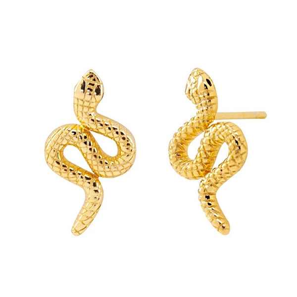 Boucles d'Oreilles Serpent <br> Crotale Sterling Silver (Argent)