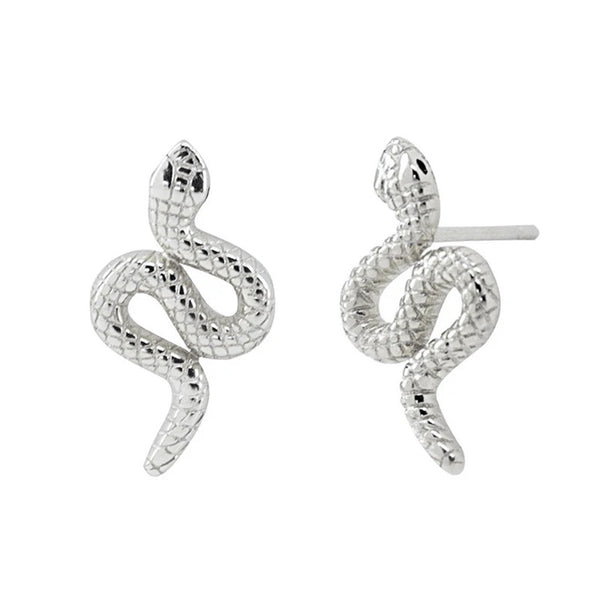 Boucles d'Oreilles Serpent <br> Crotale Sterling Silver (Argent)