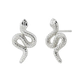 Boucles d'Oreilles Serpent <br> Crotale Sterling Silver (Argent)