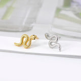 Boucles d'Oreilles Serpent <br> Crotale Sterling Silver (Argent)