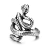 Bague En Acier Inoxydable Serpent