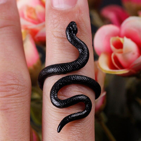 Serpent Anneau Noir Bague femme