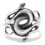 Chevalière Homme Argent Serpent