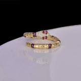 bague serpent or jaune 18 carats