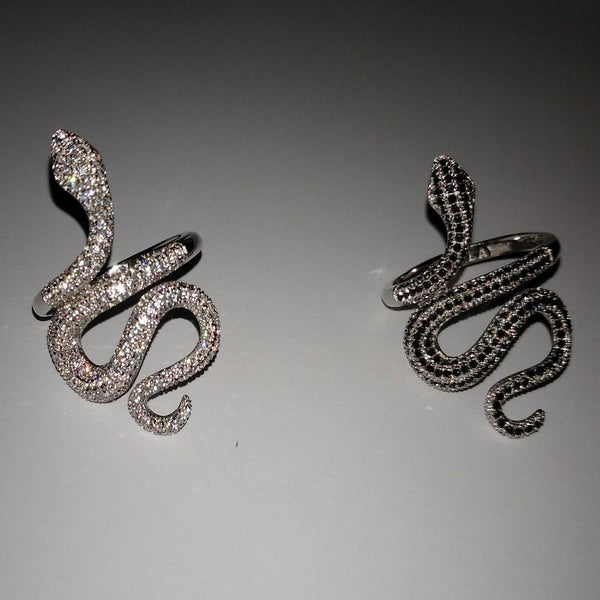 bague diamants serpent
