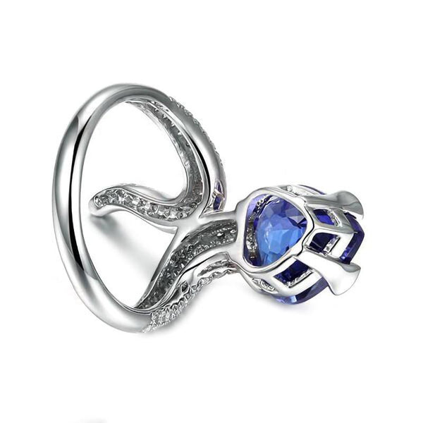 Bague Serpent <br> Zirconium Bleu (Acier)