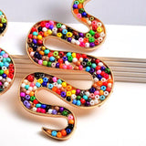 Boucle d'Oreille En perle Serpent