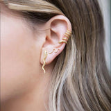 Boucle d'Oreille Serpent Or Jaune