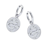 Boucle Oreille Serpent Or blanc