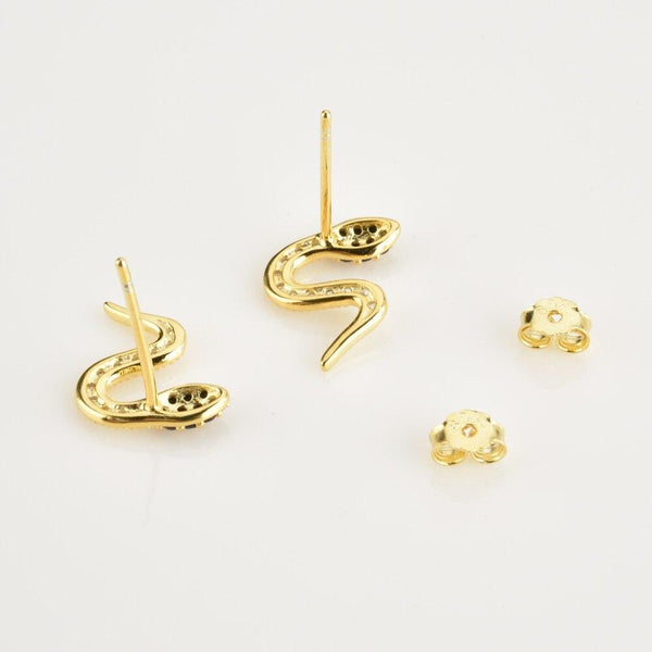 Boucles d'Oreilles Serpent Strass Parsemés