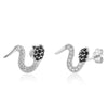 Boucles d'Oreilles Serpent Strass Parsemés