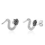 Boucles d'Oreilles Serpent Strass Parsemés