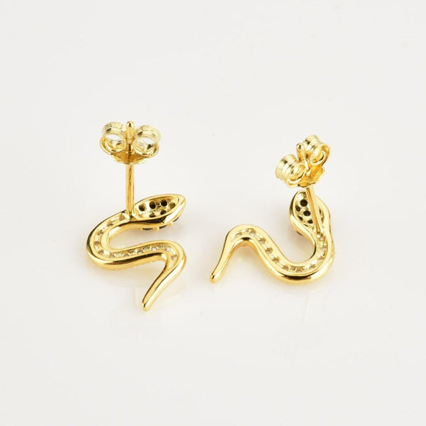 Boucles d'Oreilles Serpent Strass Parsemés