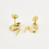 Boucles d'Oreilles Serpent Strass Parsemés