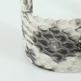 Bracelet Serpent <br> Aigue-Marine (Cuir)