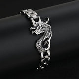 Bracelet Serpent <br> Dragon Enchainé (Acier)