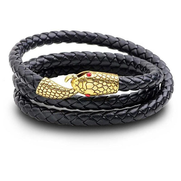 bracelet serpent cuir