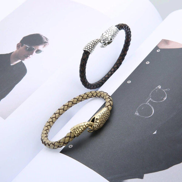 bracelet cuir ouroboros