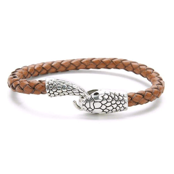 bracelet serpent en cuir