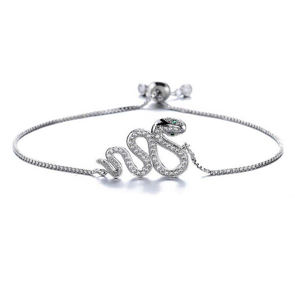 bracelet serpent zirconium femme