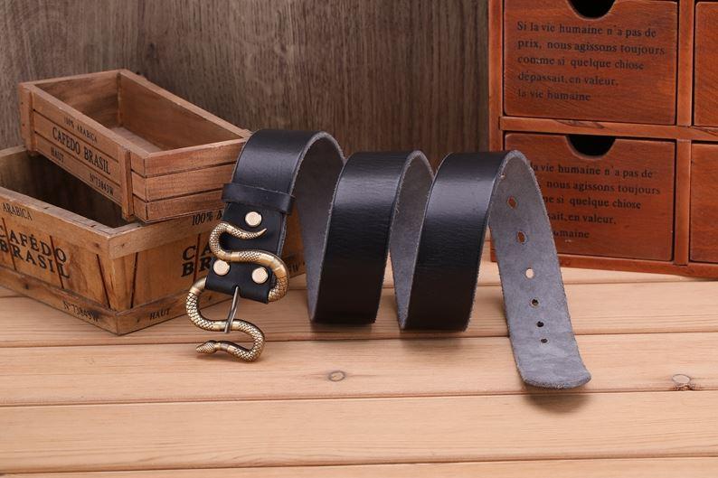 Ceinture Femme Playboy - Boucle Logo Lapin Rétro - Noir Effet Serpent - Taille S - Largeur Moyenne - Neuf Avec étiquettes