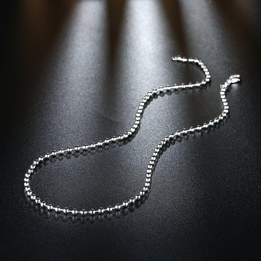 Chaîne Boule En Argent Massif 925 - Bijou Occasion, Déjà Porté - Style Intemporel