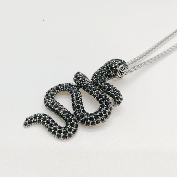 Collier Serpent <br> Mamba Noir (Acier)
