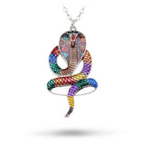 collier serpent multicolore
