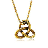 Collier Triquetra serpent