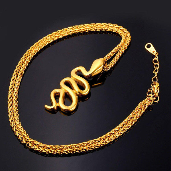 collier serpent en or