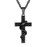 collier croix serpent