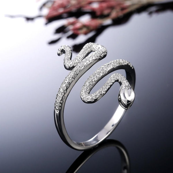 Bague Serpent <br> Vipère Courbée (Acier)