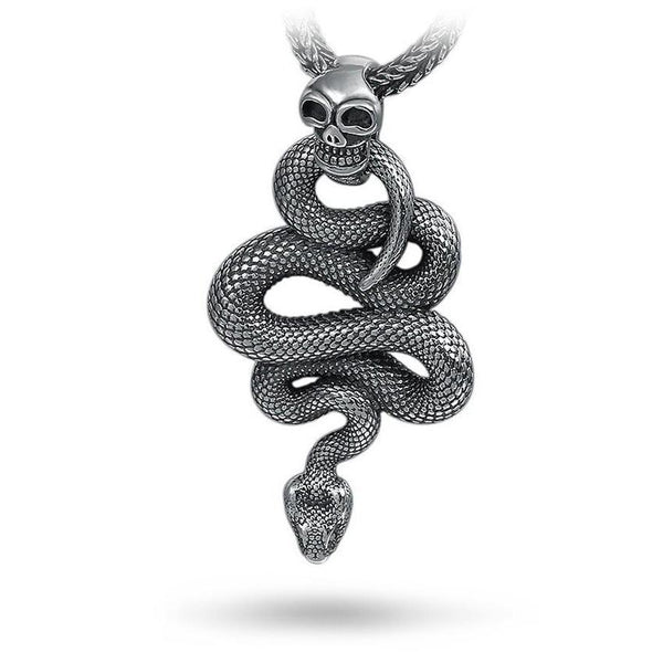 pendentif serpent argent