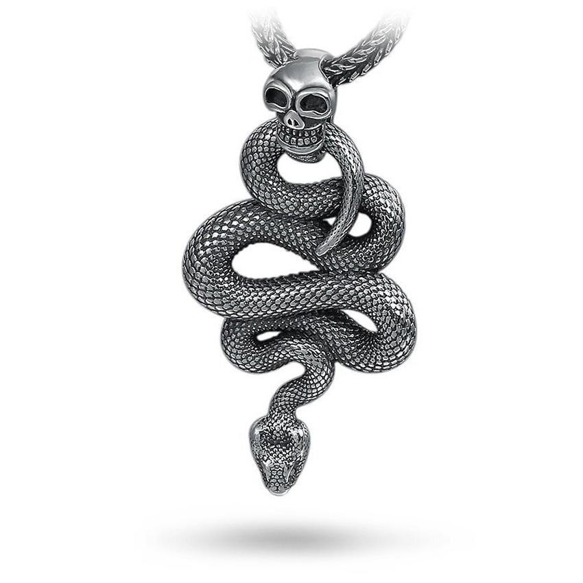 Pendentif Serpent Cobra Naja – Argent Sterling 925 Massif, 4,7 Gr, Tibet