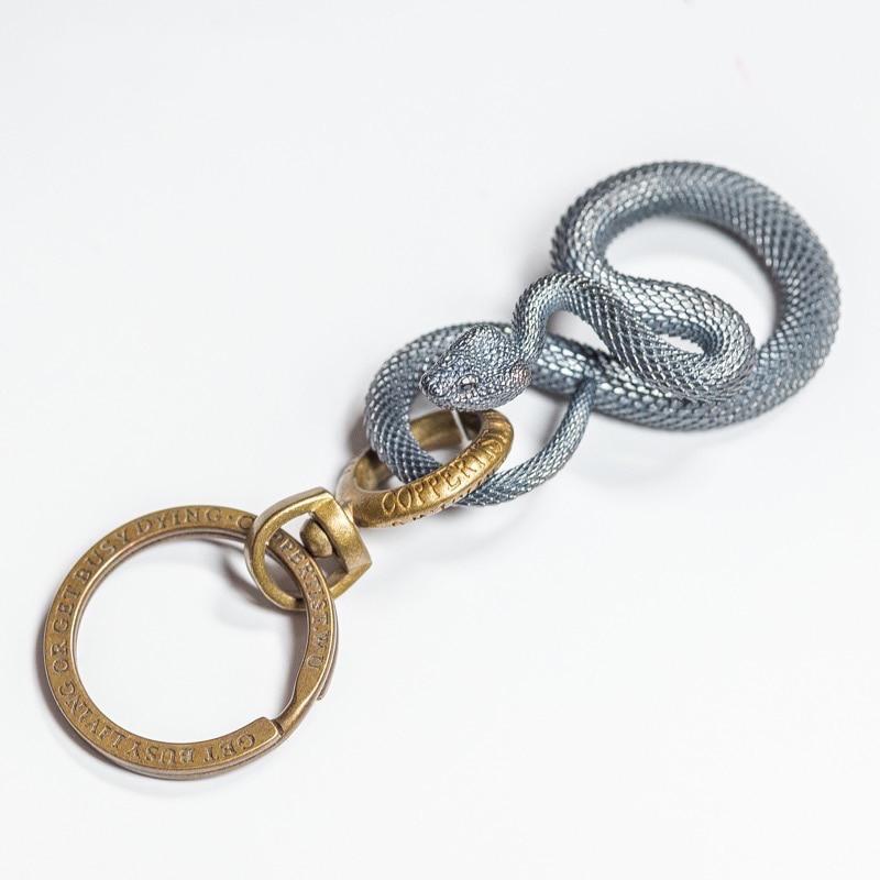 Porte-clé En Perles Fait Main Serpent Vert - Acrylique, Design Animalier, Unique