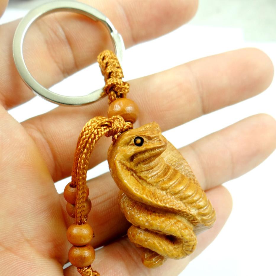 Porte Clé Bois Animaux | Esprit Serpent