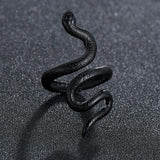 bague Serpent Anneau Noir